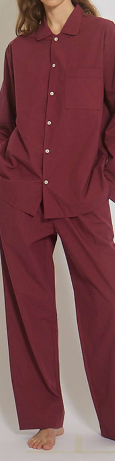 Pajama Set - Wine (Unisex) | Long Sleeve/Long Pants