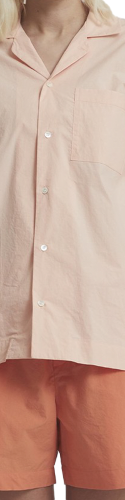 Pajama Set - Coral/Orange (Unisex) | Long Sleeve/Shorts