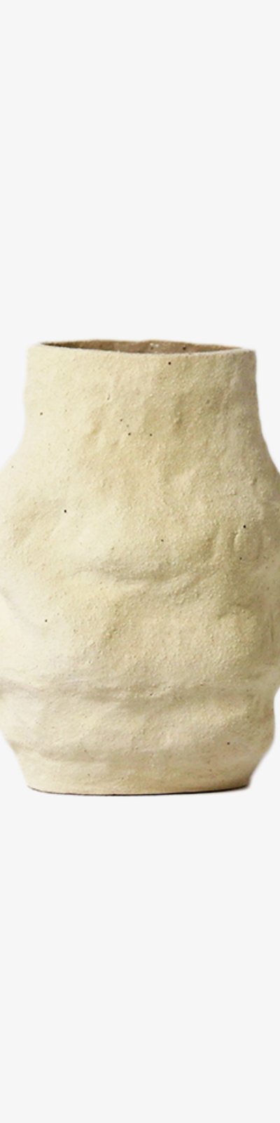 Thick Neck Yellow Vase