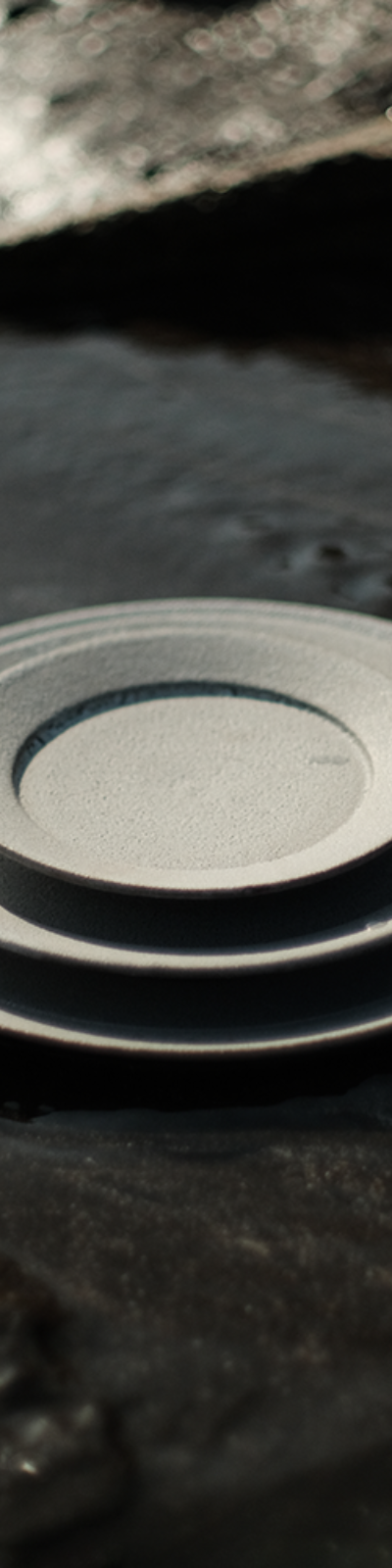 Black Sand Plate - White (3 SIZE)