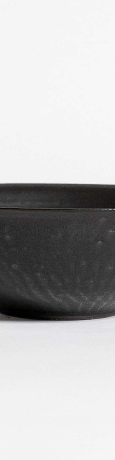 Black Glaze Wide Bowl