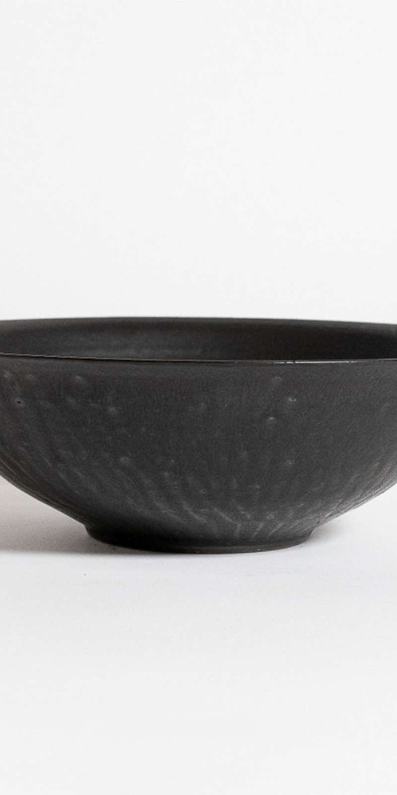 Black Glaze Wide Bowl