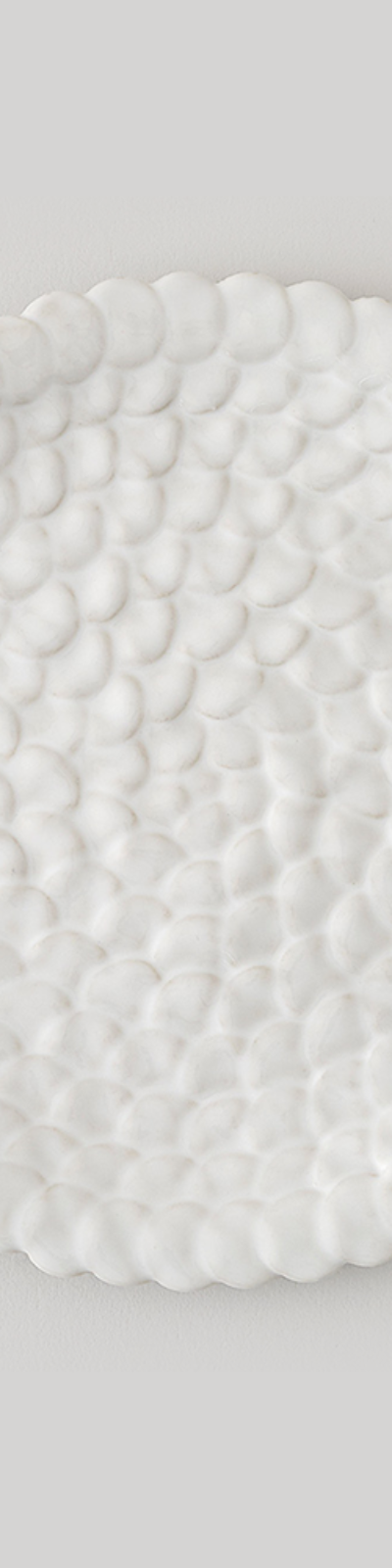 White Mosaic Round Plate - Large