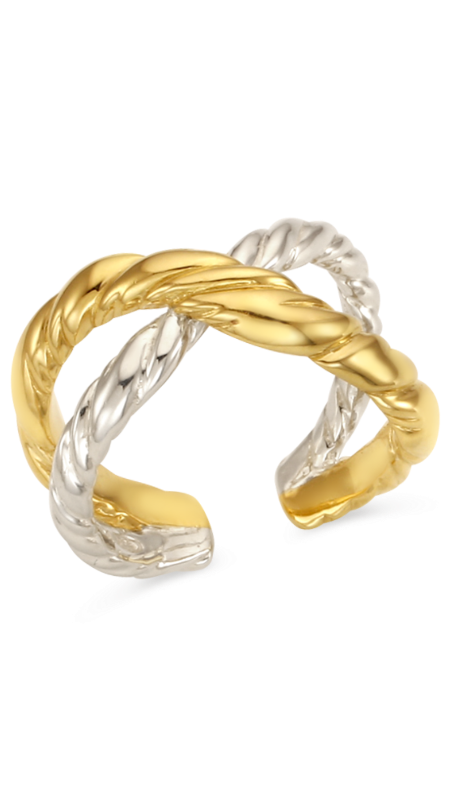 Swirling Cross Line Ring (3 COLORS)