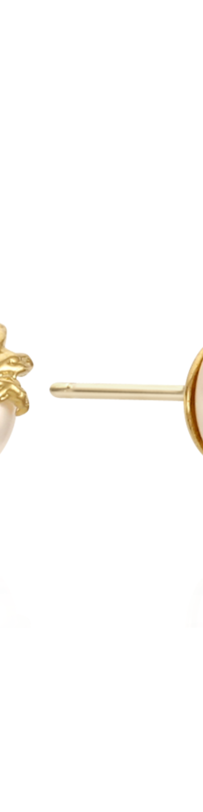Twig Hugged Pearl Stud - White (2 COLORS)