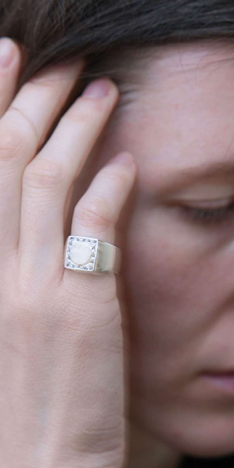 SQUARE SIGNET RING - SILVER