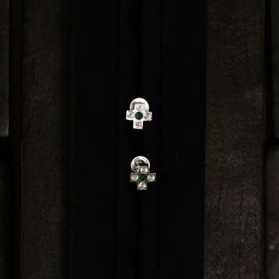 TINY CROSS EARRINGS