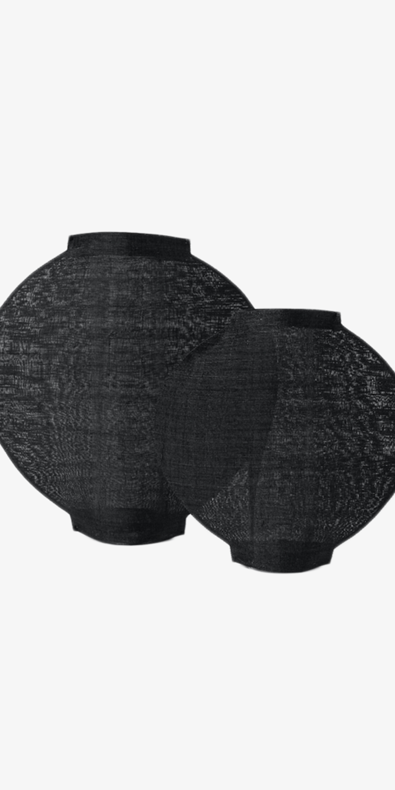 Ramie Moon Jar - Black (2 Size)