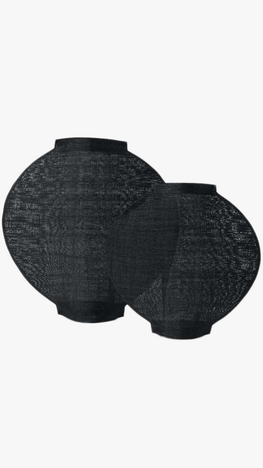 Ramie Moon Jar - Black (2 Size)