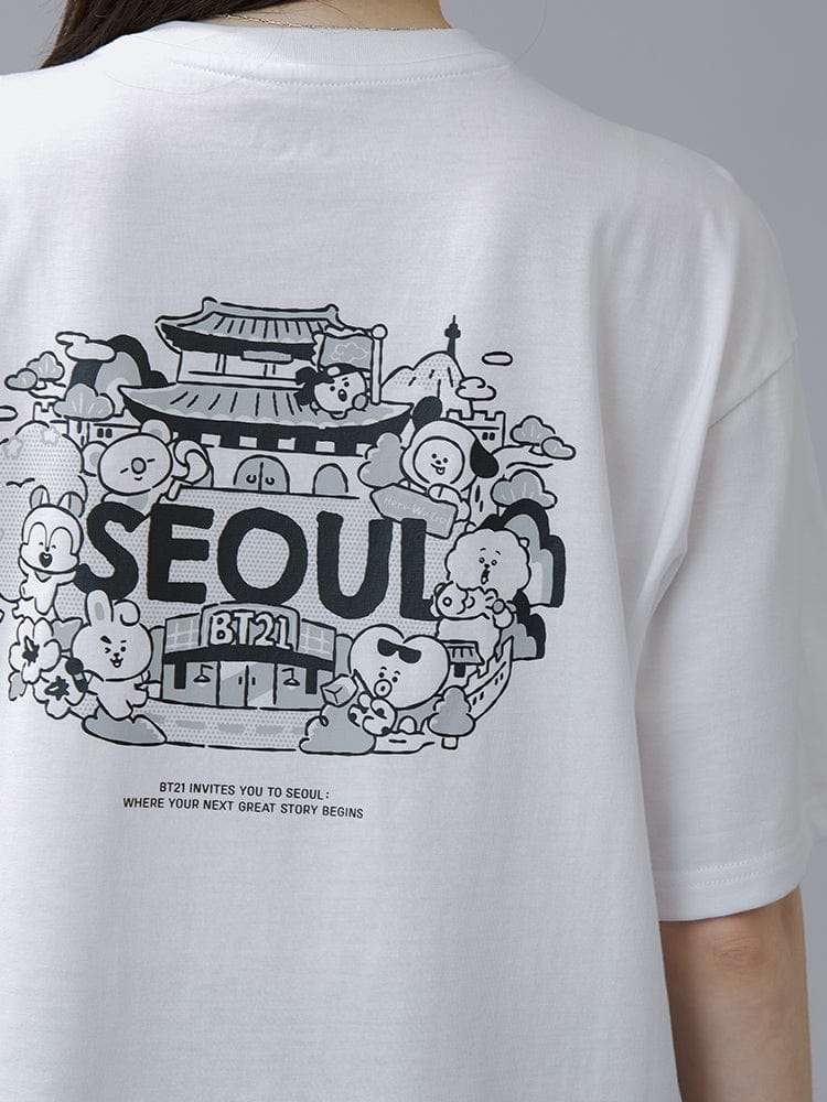 BT21 Seoul Edition Short Sleeve T-Shirt VER.2 (White)