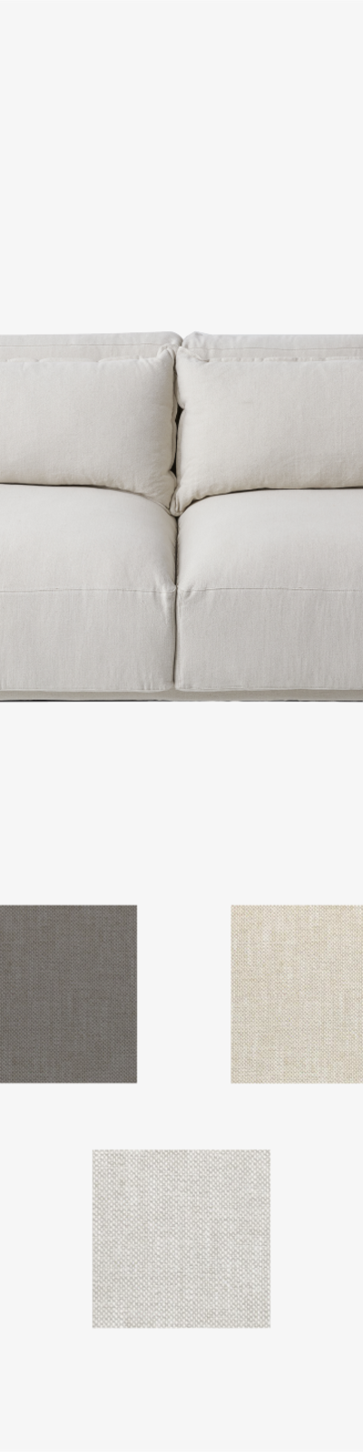 [64th Batch, Scheduled Arrival End of October 2026] Block Sofa 3-Seater Replacement Cover (9 COLORS)