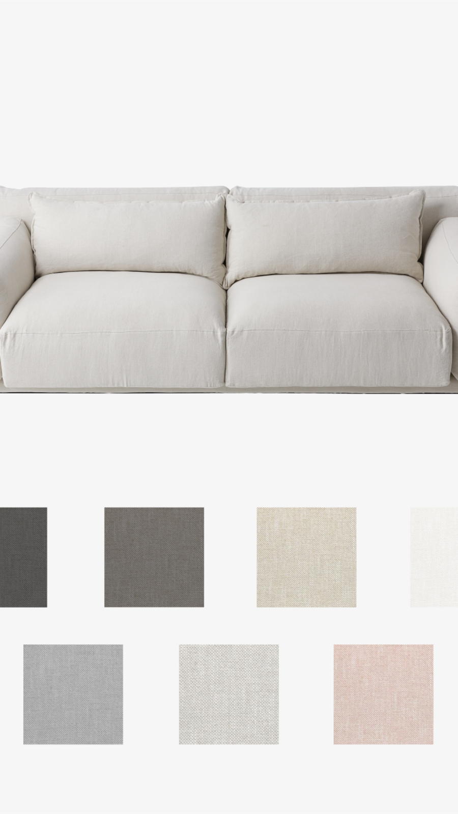 [64th Batch, Scheduled Arrival End of October 2026] Block Sofa 3-Seater Replacement Cover (9 COLORS)