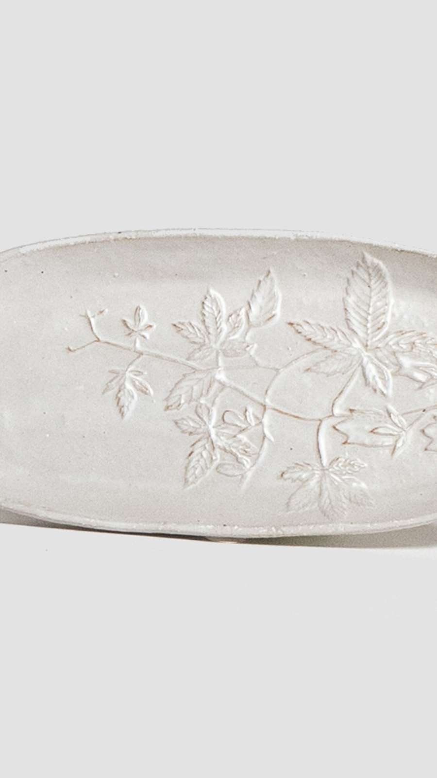 Tangled Grass and Bellflower Small Plate (Long)