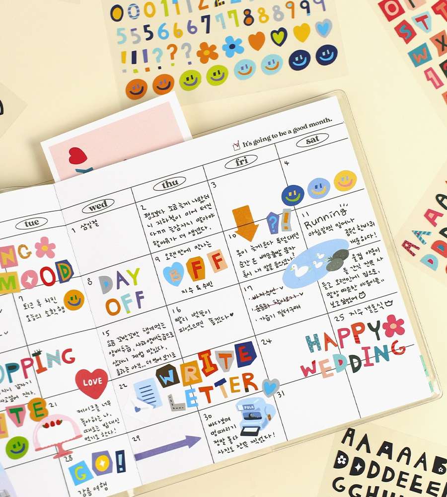 Color Recipe Alphabet Sticker