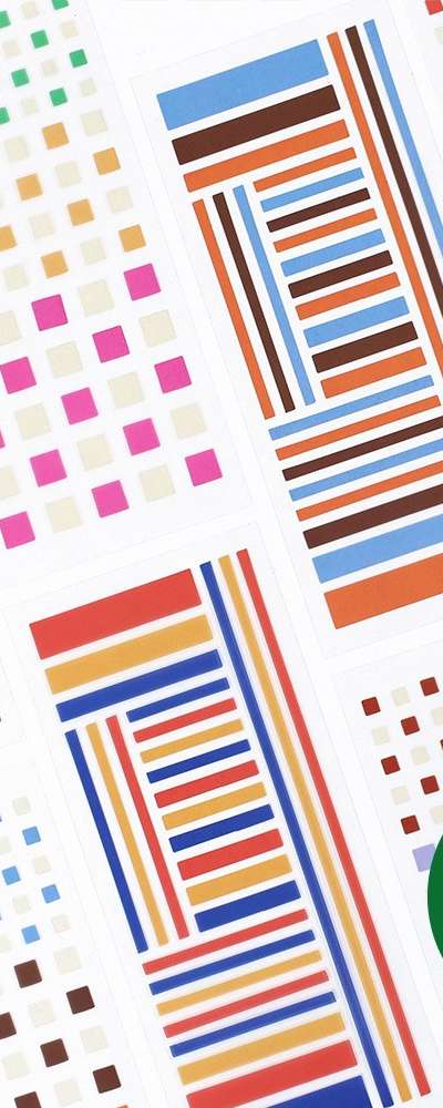 Pigment Clear Sticker - Square 8-Type Set