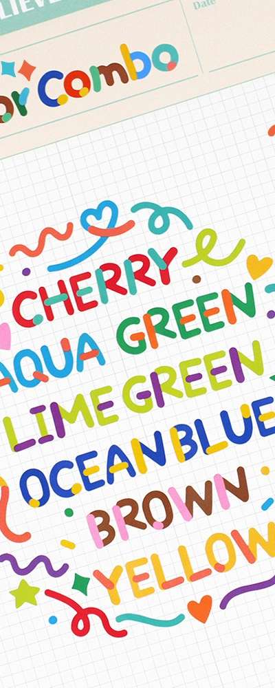 Color Combo Alphabet & Number Stickers