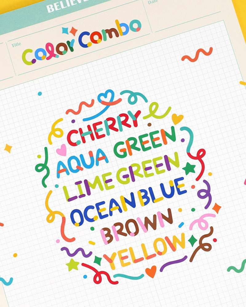 Color Combo Alphabet & Number Stickers