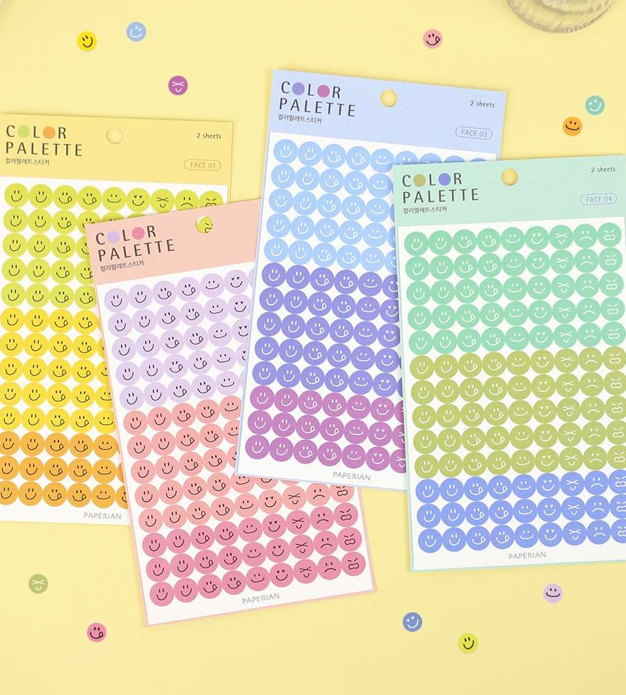 Color Palette Sticker - Face