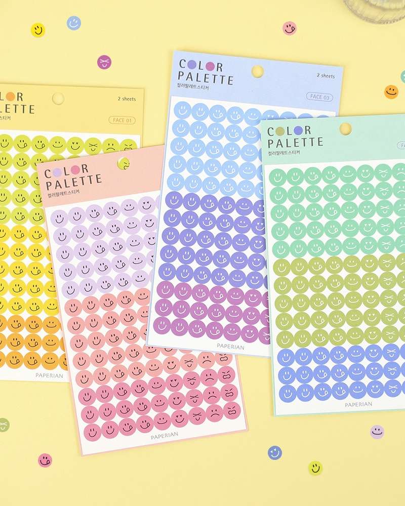 Color Palette Sticker - Face