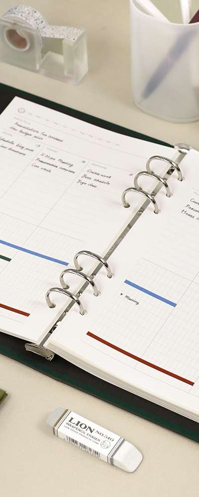 Attitude 6-Ring Weekly Planner A5