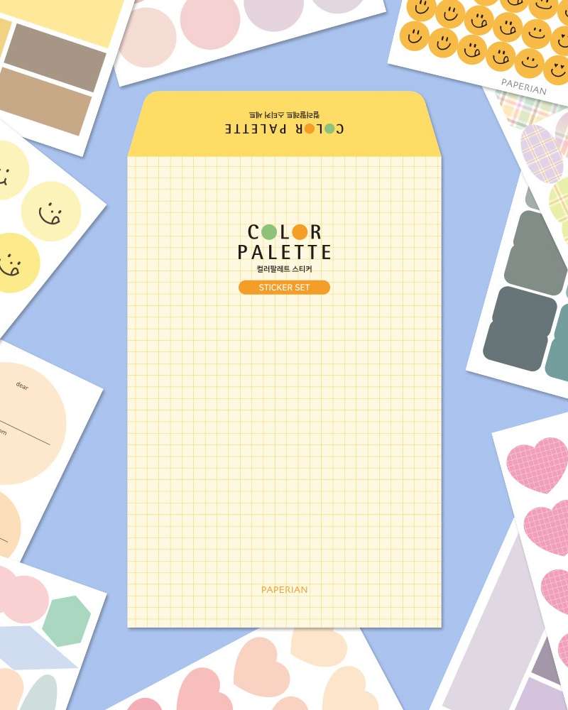Color Palette Sticker Set Collection