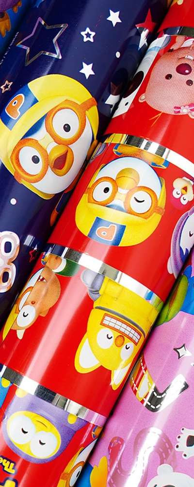 Pororo Vinyl Laminated Roll Wrapping Paper by Popofancy