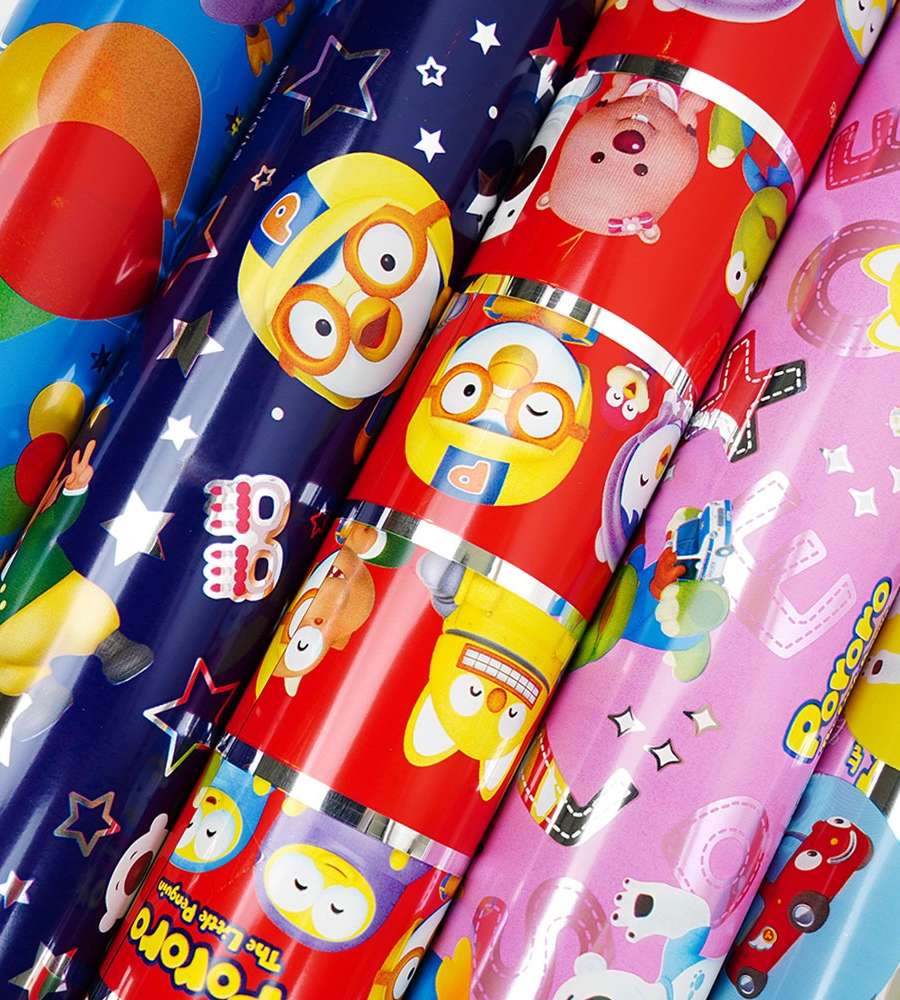 Pororo Vinyl Laminated Roll Wrapping Paper by Popofancy