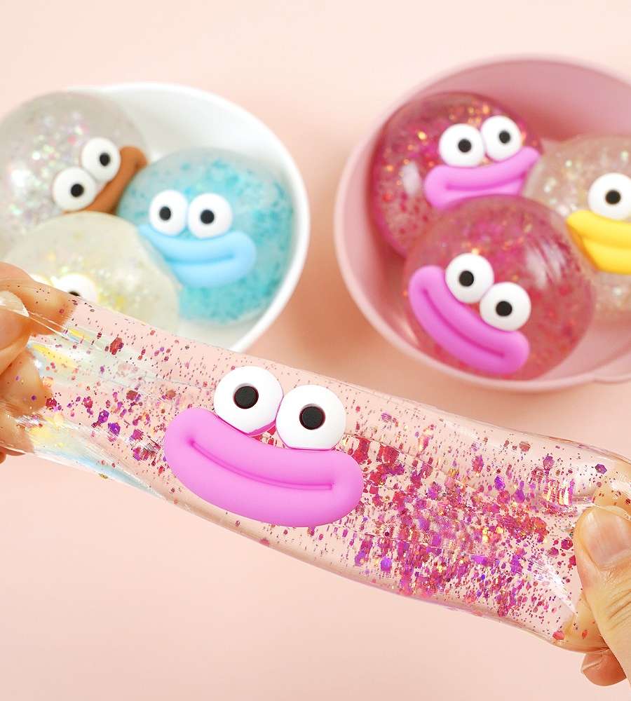 PopoFancy Glitter Water Drop Mochi Putty 4-Piece Set Slime