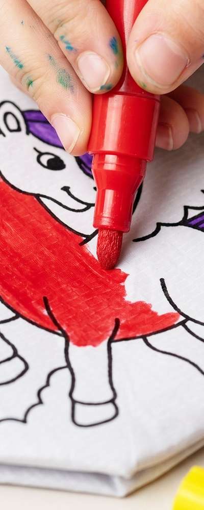 Creative Commander Coloring and Learning Reusable Pencil Case Pen Pouch