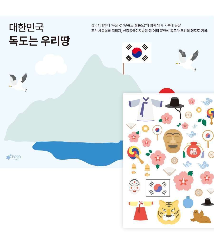 Creative Commander Learn-While-You-Stick Country Decorating DIY Sticker Set