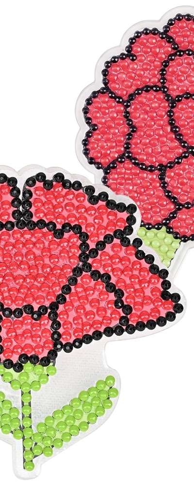 Creativity Commander Carnation Gem Cross Stitch Brooch Making Kit