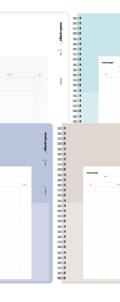 Popo Fancy Main Page Pocket File Notebook with Index Large Capacity Notebook