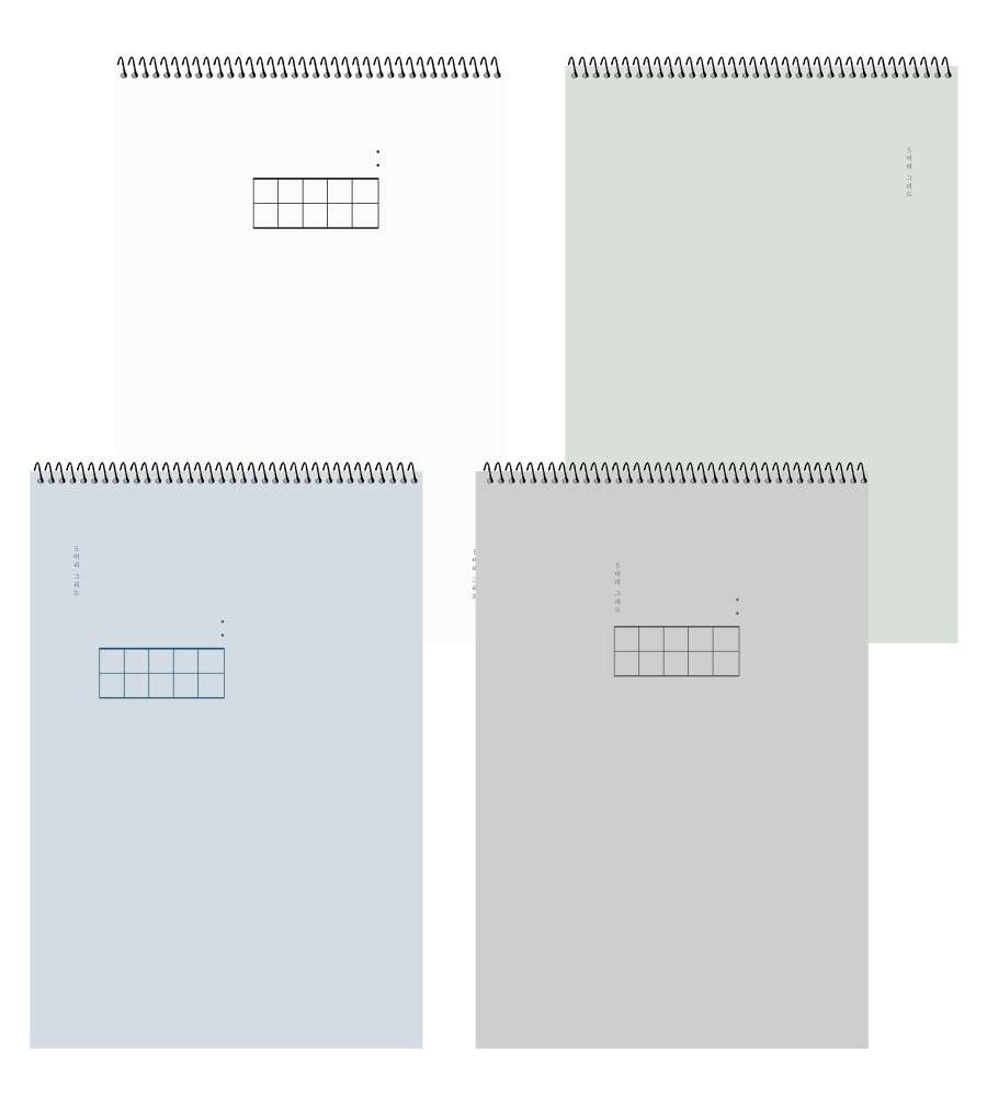Popofancy Popo Simple 5mm Grid Top-Spiral Notebook 10-Pack New Semester Spring Notebook
