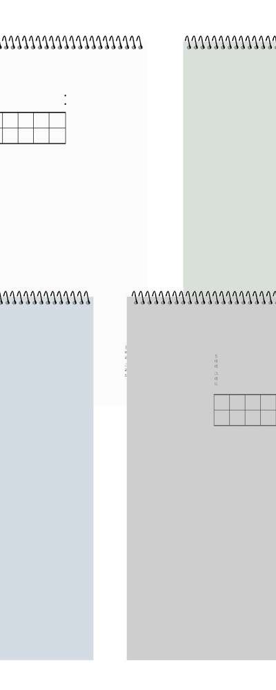 Popofancy Popo Simple 5mm Grid Top-Spiral Notebook 10-Pack New Semester Spring Notebook