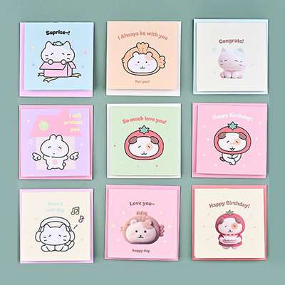 PopoFancy Meoni Pop-up Card Set 1 Set (9 Pieces)