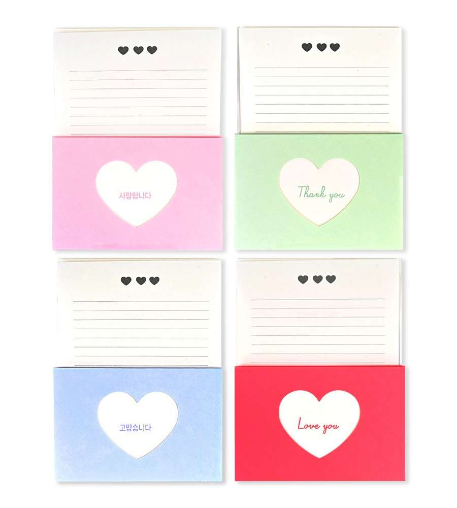 Popo Fancy Heart Window Love Letter Set (8-piece)