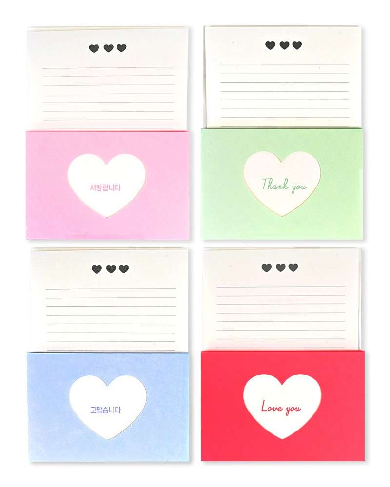 Popo Fancy Heart Window Love Letter Set (8-piece)