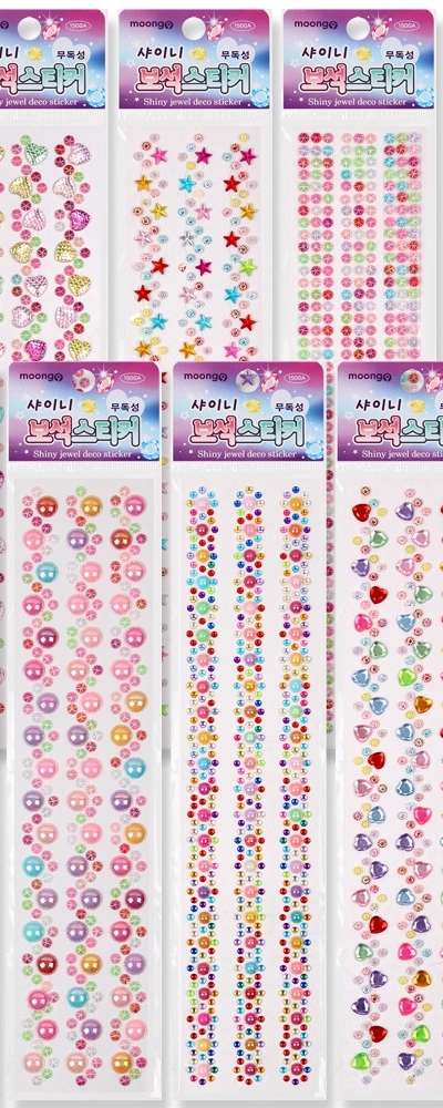 PopoFancy Shiny Jewel Sticker 10 Types Deco Decoration Sticker