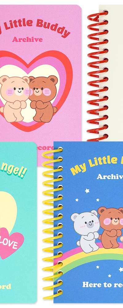 Popo Fancy Little Buddy Mini Notebook 4-Book Set English Vocabulary Learning Supplies