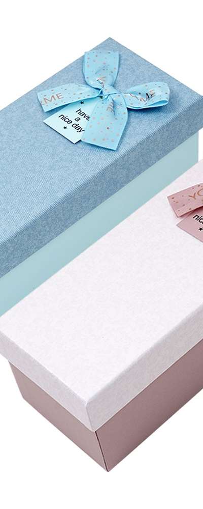 PopoFancy Ribbon Point Rectangular Gift Box