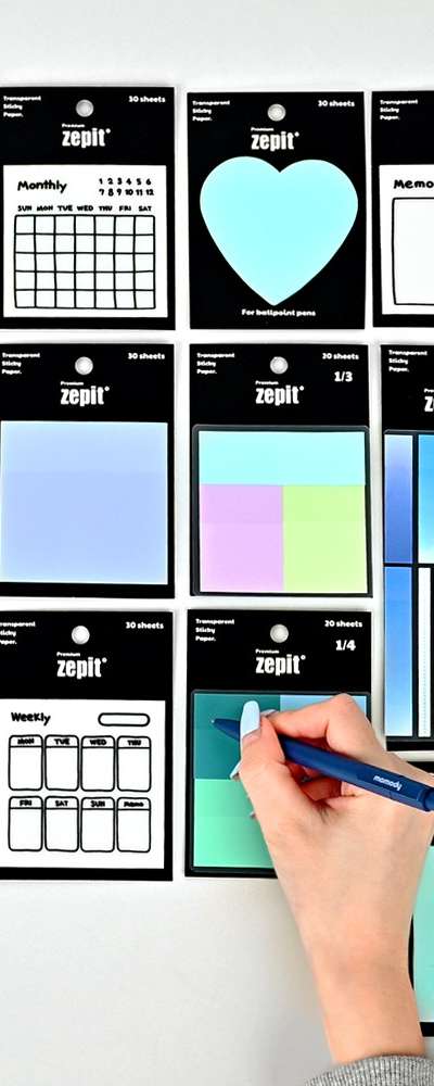 PopoFancy Zefit Adhesive Memo Pad 4-Pack 29 Designs