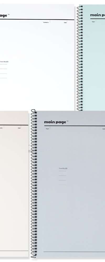 Popofancy 1000 Main Page Line Note 10-Book Ruled Notebook Set