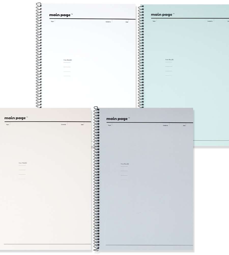 Popofancy 1000 Main Page Line Note 10-Book Ruled Notebook Set