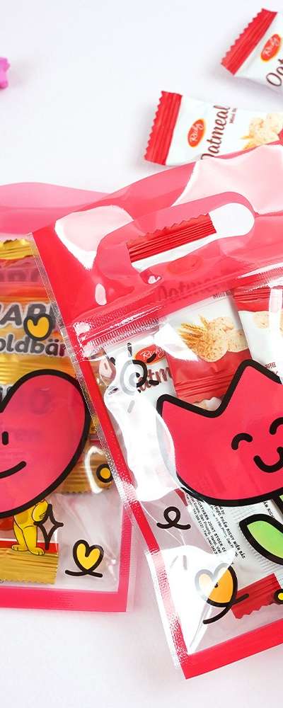 Popo Fancy Happy Goodie Bag Peace (Mini) 100 Sheets x 2 - Large Capacity Gift Wrap