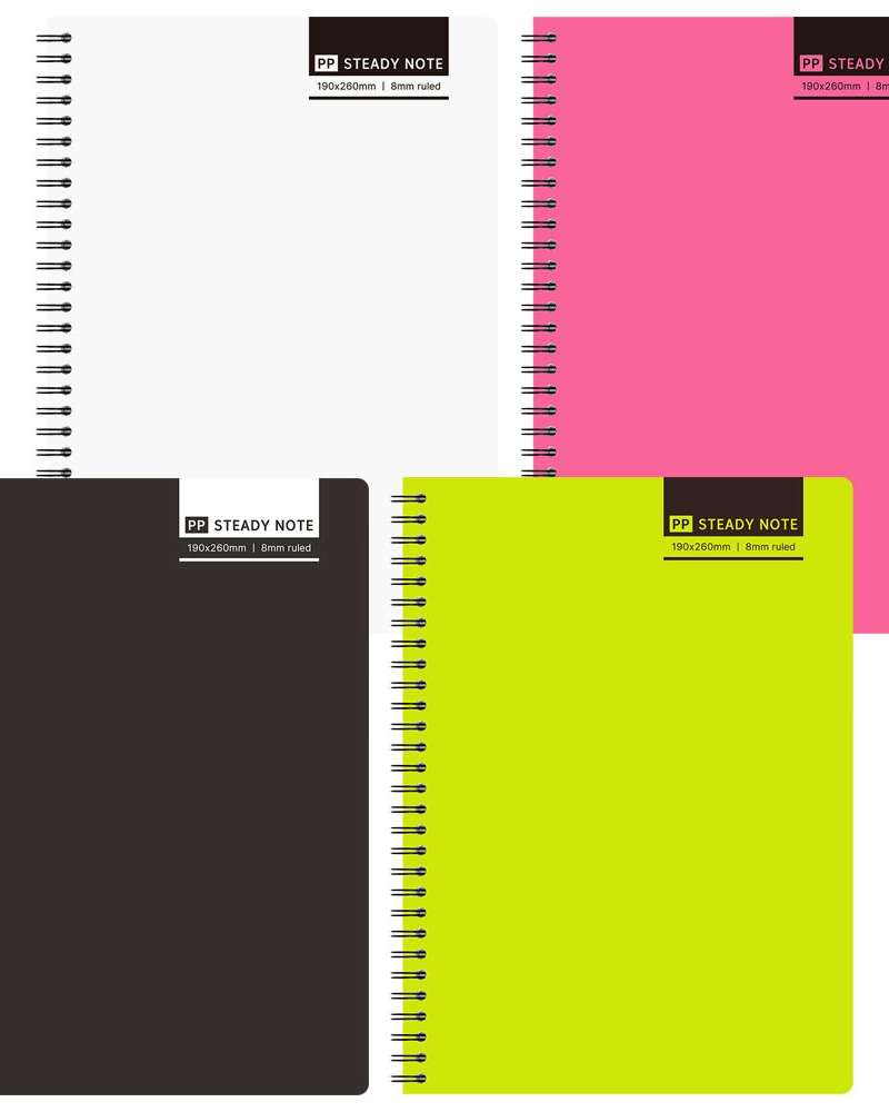 PopoFancy Top Simple Color PP Notebook Spring Ruled Notebook