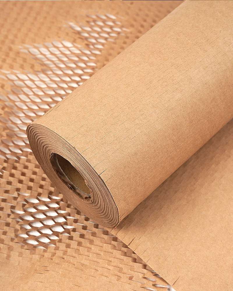 PopoFancy Honeycomb Kraft Paper Roll Packaging Cushioning Material