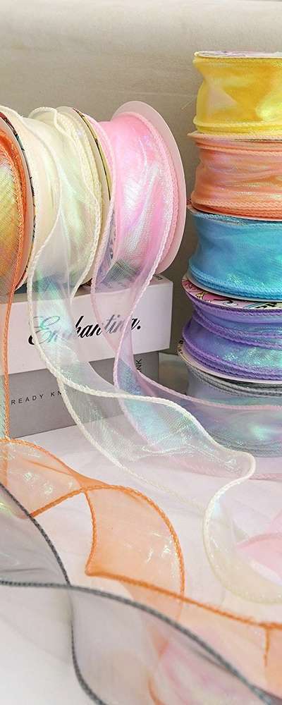 PopoFancy Rainbow Organza Ribbon