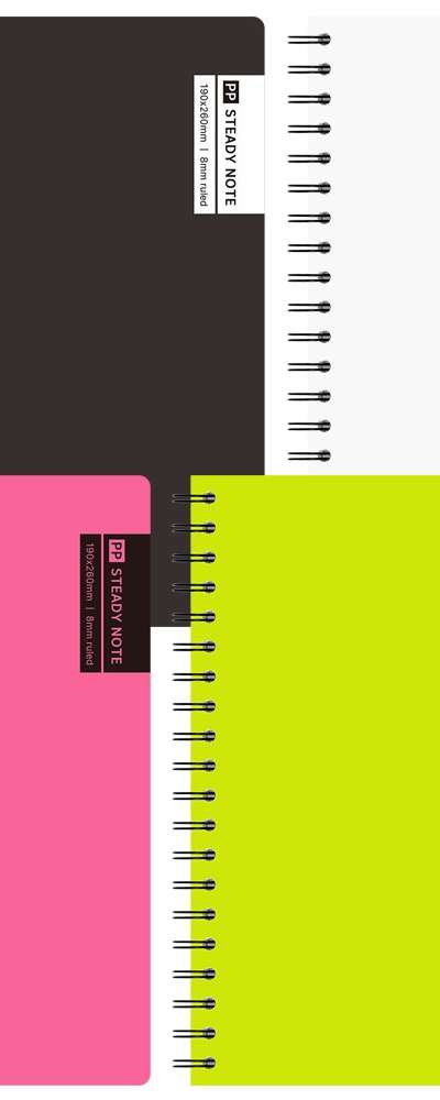 PopoFancy Steady Simple Color PP Notebook