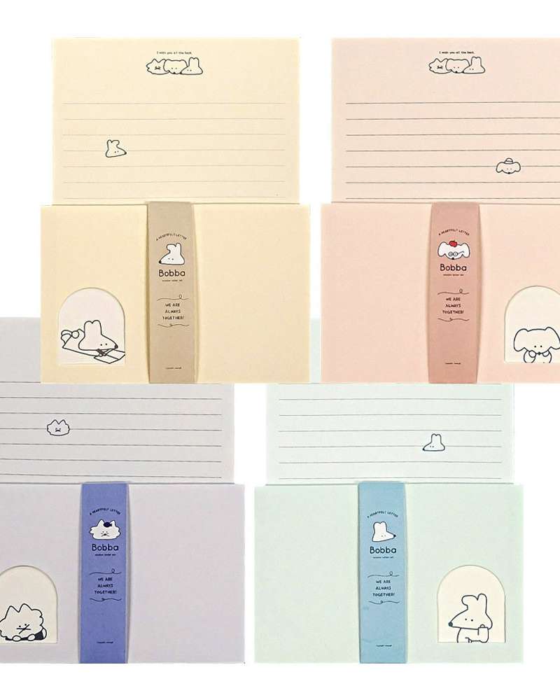 1000 Boba Window Letter Paper Set of 4
