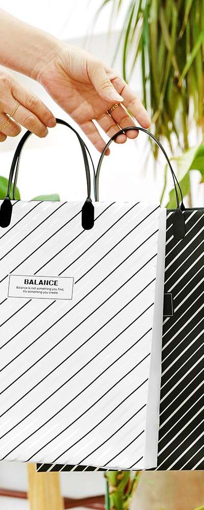 PopoFancy Balance PP Shopping Bag Medium 5-Piece Set